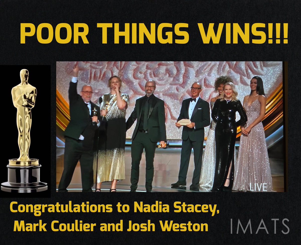 Congratulations!!! 👏🏼👏🏼👏🏼👏🏼 Especially to our friend, Mark Collier for his THIRD Oscar. Bravo sir! 👍🏼👍🏼👍🏼