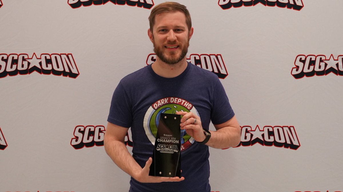 SCGCON's tweet photo. π₯ Wrapping up the weekend at #SCGPHILLY, Patrick Owens finishes in 1st in our #mtg $5k Legacy and claims the trophy. Congratulations to you, well done! π
Be sure to mark your calendars for the next SCG Con in Atlanta on April 12-14, see you all there! β€οΈ https://t.co/whh9PVzMbG