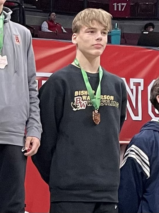 BWEagleWrestl's tweet photo. Congratulations Neal Krysty on finishing 3rd at 120lbs! @BWHS_Athletics https://t.co/RJkXC63Ua6