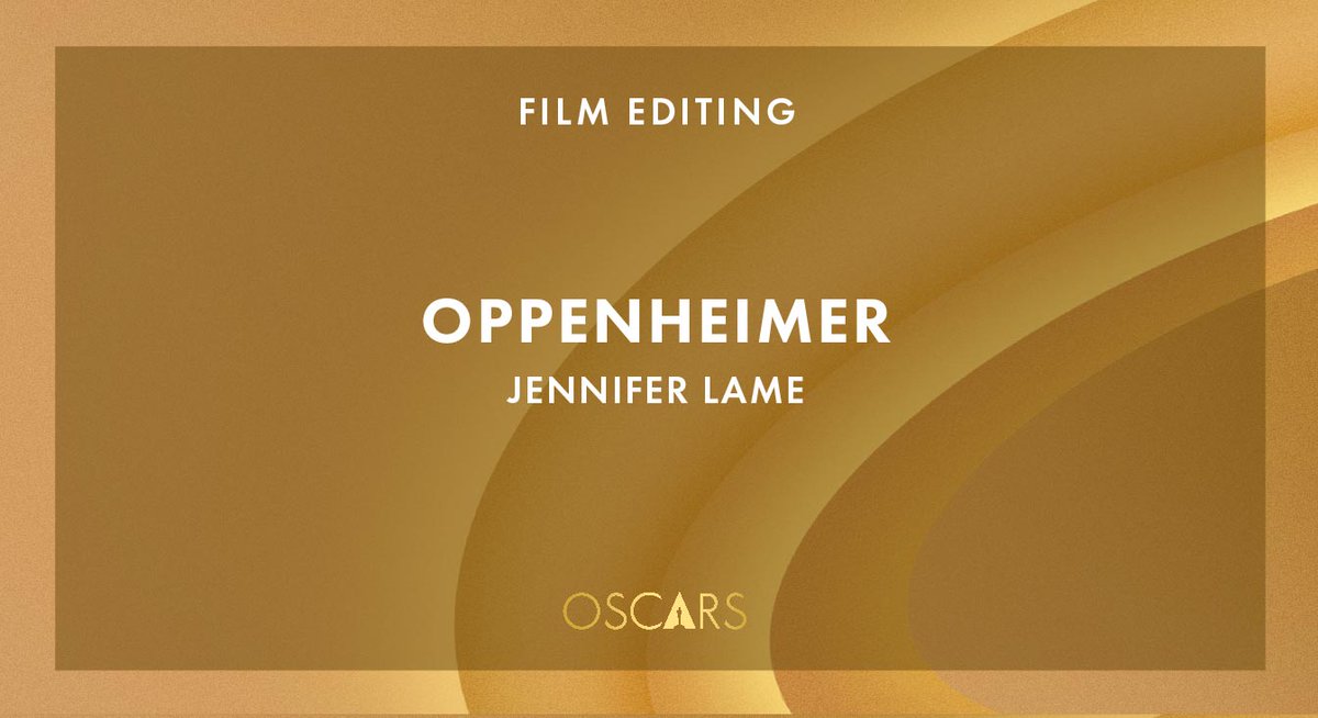 'Oppenheimer' made the final cut! Congratulations on the Oscar for Best Film Editing! #Oscars