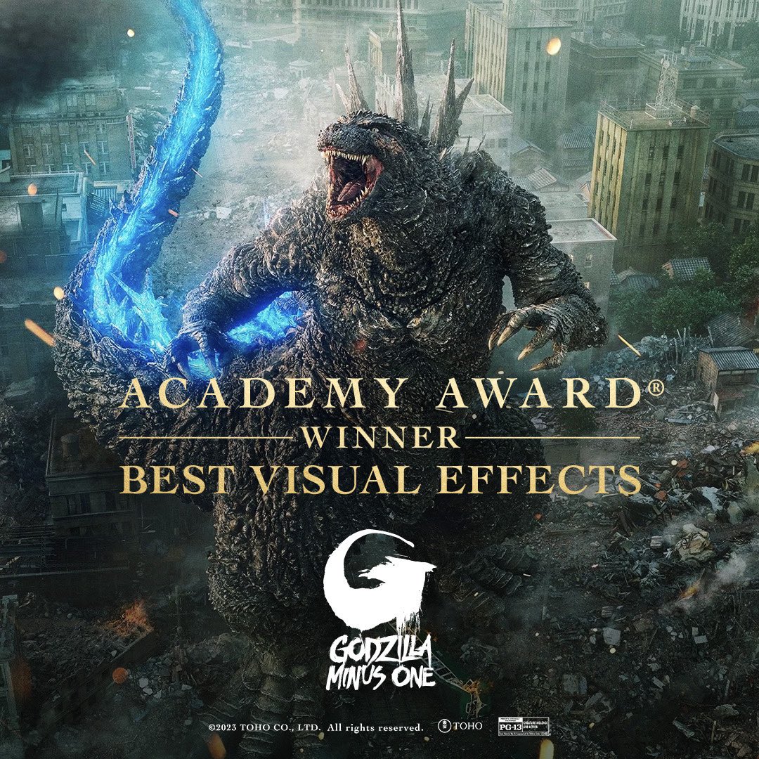 History has been made! Thank you for all of your support! #Oscars #GodzillaMinusOne