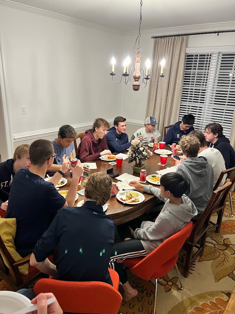 STArowingDC's tweet photo. On Saturday, the freshmen team got together for dinner and also watched The Boys in the Boat movie. Thanks to the Chin family for hosting us! #GoDogs https://t.co/r4V5Pvmans