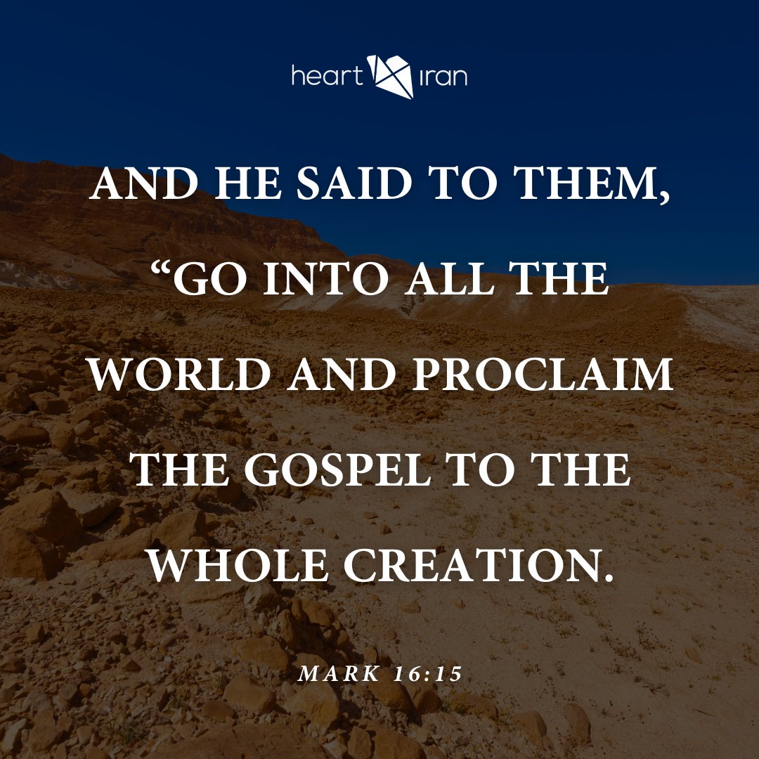 Heart4Iran's tweet photo. Have a blessed Sunday night! #EveningScripture #Heart4Iran #Mark1615 #bibleverse #HopeisRising https://t.co/iykhoLvssr