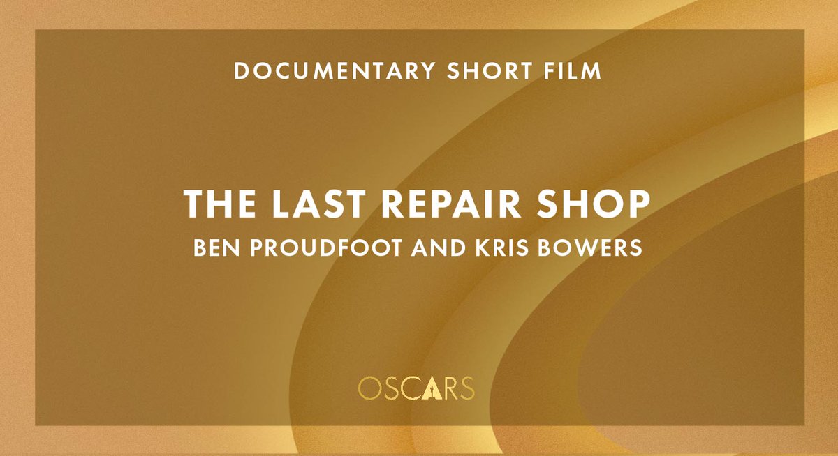 'The Last Repair Shop' wins the Oscar for Best Documentary Short Film. Congratulations! #Oscars