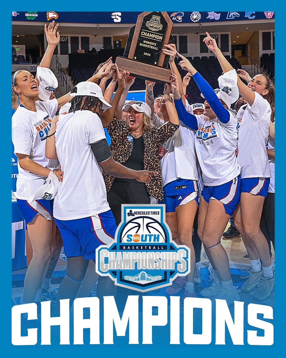2024 <a href="/HerculesTires/">Hercules Tires</a> BIG SOUTH CHAMPIONS‼️

Congratulations, <a href="/BlueHoseWBB/">Presbyterian College Women’s Basketball</a>!

#BigSouthWBB | <a href="/BlueHoseSports/">PC Athletics</a>