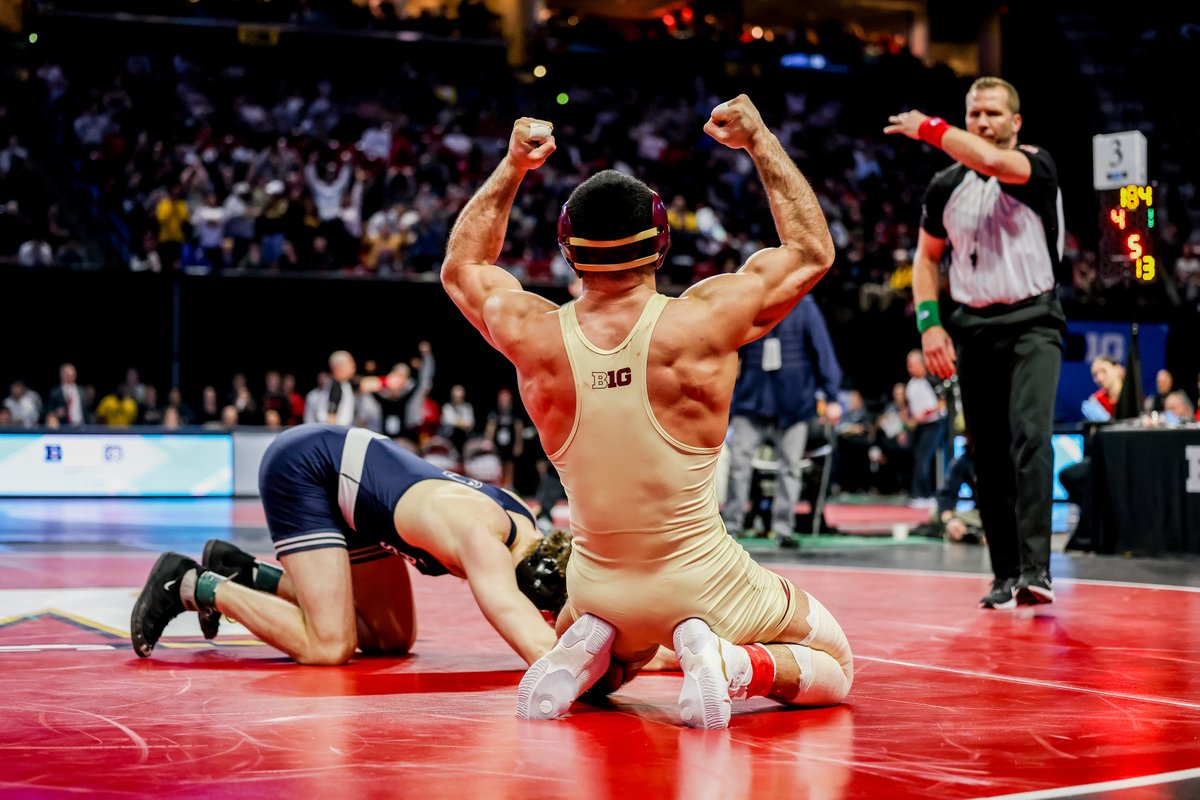 Isaiah Salazar's <a href="/B1GWrestling/">Big Ten Wrestling</a> title at 184 pounds highlighted a championship weekend that saw 7 #Gophers punch their tickets to this month's NCAA Championships!

Recap: z.umn.edu/9df5