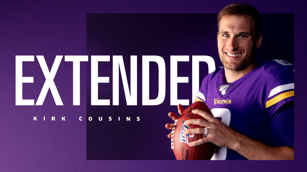 QB1

The #Vikings have agreed in principle to a contract extension with <a href="/KirkCousins8/">Kirk Cousins</a>! 

📰: mnvkn.gs/2Udgjf4