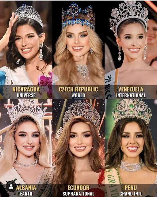 luisandrita's tweet photo. Las ganadoras de los  concursos de belleza grand slam, la imagen es cortesía de Armando México. Gracias. https://t.co/hP5xuFgn1q