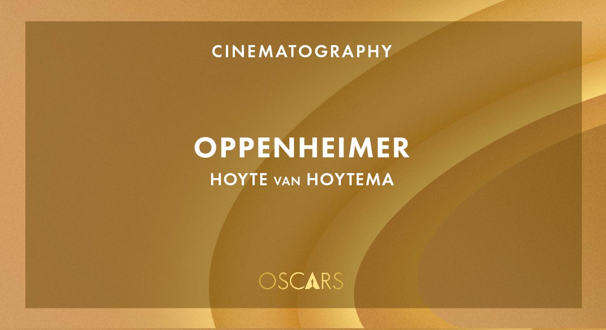 The Oscar for Best Cinematography goes to... 'Oppenheimer'! #Oscars