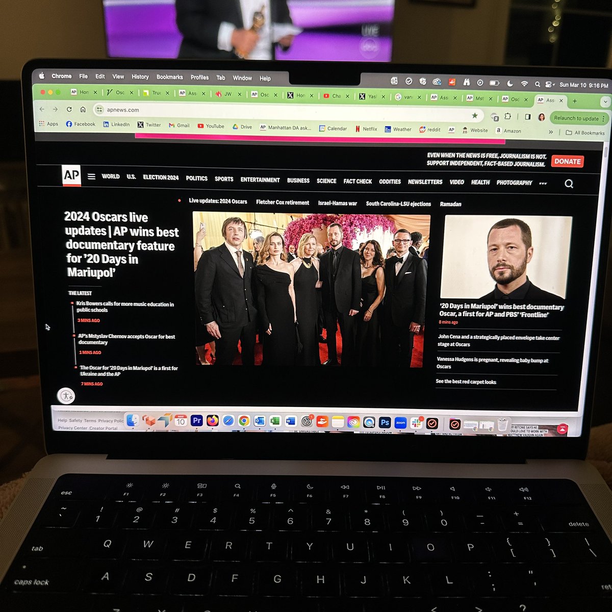 Amazing to witness <a href="/AP/">The Associated Press</a> and <a href="/PBS/">PBS</a> win best documentary at the #Oscars for “20 Days in Mariupol.”

A well-deserved win for public, nonprofit media. Watch it now (for free) on PBS.