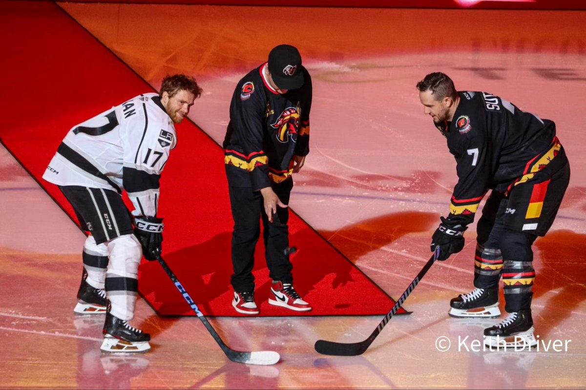 The first ever #indigenous night with the @AHLWranglers has been amazing! It is great to see the community of #treaty7 and #calgary come together through the game of #hockey!