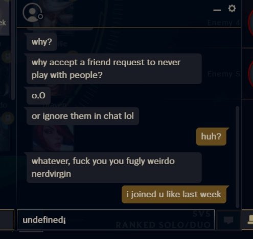 maybecammy's tweet photo. i  was promptly unadded on league and discord after this lol https://t.co/CxmcQ3x9Tk