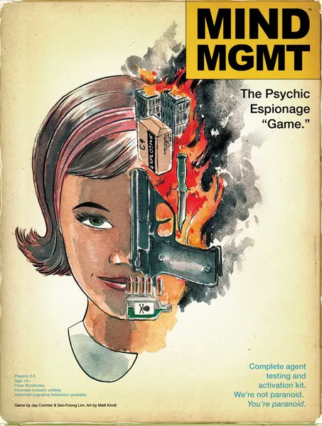 MeepleDungeon's tweet photo. Episode 87 is here!
This week we review MIND MGMT (Co-op &amp; Competitive) from @offthepagegames &amp; @bamboozlebros 
Also chat about;
Star Wars: Unlimited @FFGames 
Harrow County @offthepagegames 
Galactic Cruise @KinsonKeyGames 
FLOE #PIKAGames #Kickstarter 

https://t.co/Twlusoy42B https://t.co/G5qwxtdJP8