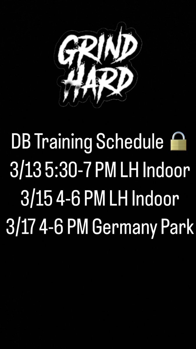 Spring Break Week 1 Schedule 📍DTX