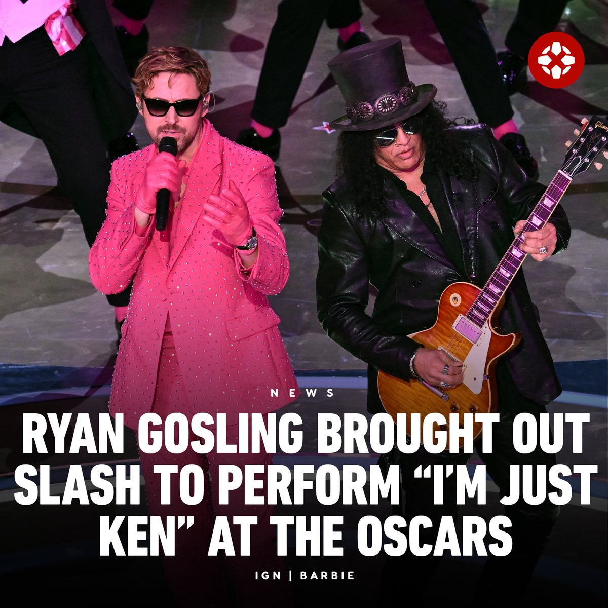 This officially makes Slash a Ken. #Oscars