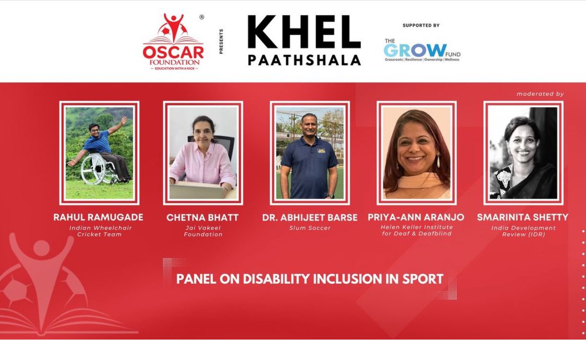 Honoured to be on the panel on disability inclusion in sport organised by @OSCAR_fdn