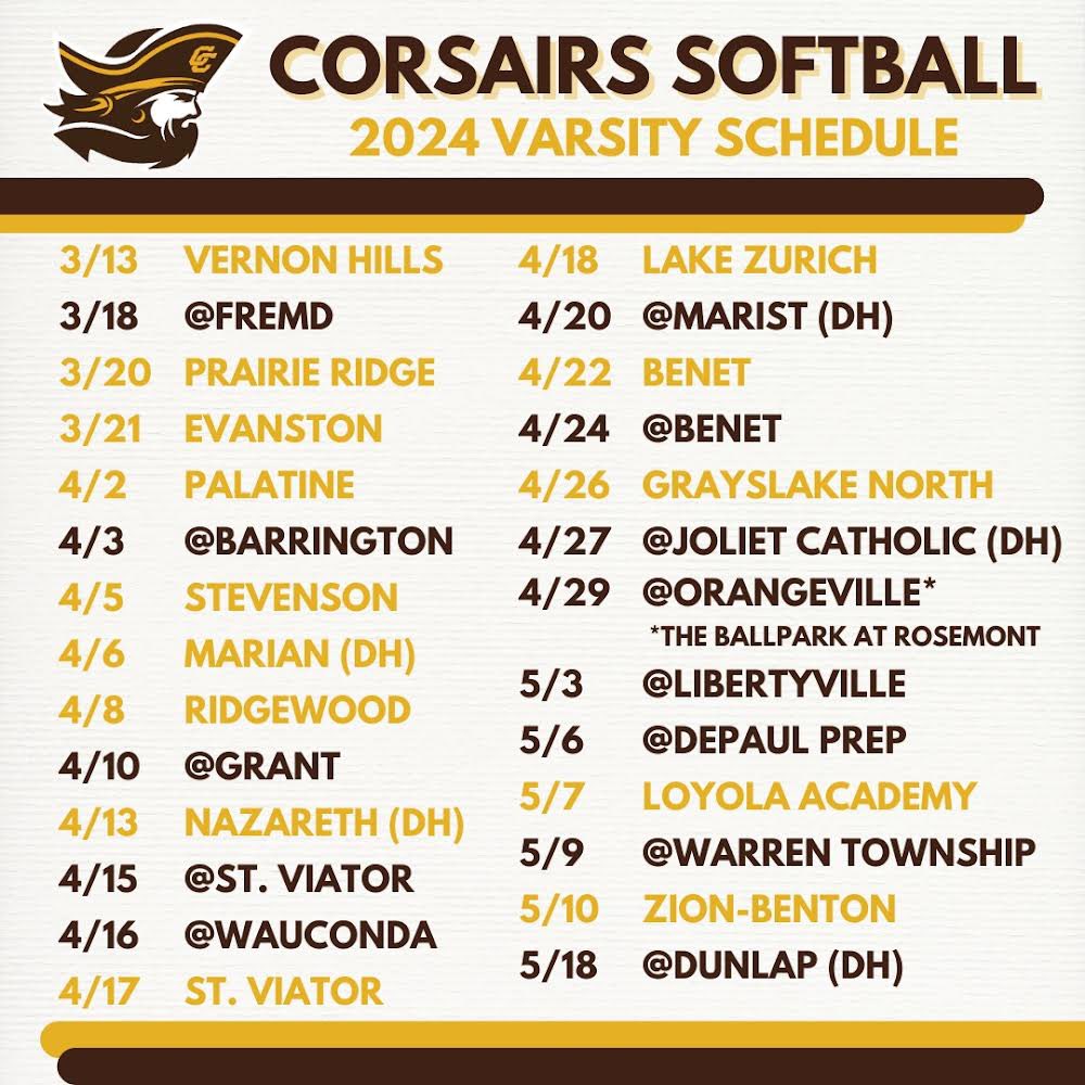 ❗️2024 Schedule❗️Follow us on GameChanger @ Carmel Varsity Corsairs #rollsairs