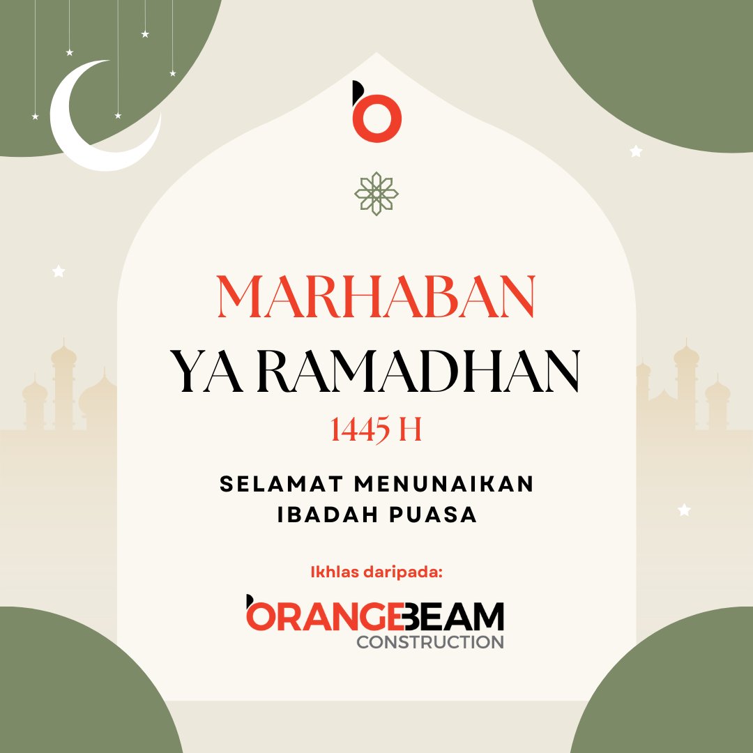 ORANGEBEAMgroup's tweet photo. As the crescent moon marks the beginning of Ramadan, ORANGEBEAM extends our warmest wishes to all our Muslim employees, partners, and customers celebrating. 

#Ramadan #RamadanMubarak #ORANGEBEAM #ORANGEBEAMConstruction #ORANGEBEAMcare #ORANGEBEAMprihatin https://t.co/bm12YhTEXD