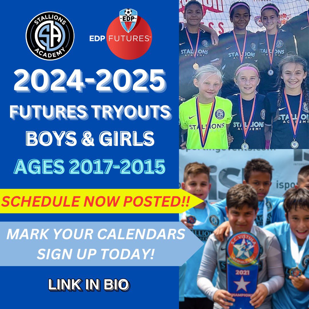 NJStallions's tweet photo. We’re forming new EDP Futures teams for Boys and Girls 2017-2015! Check out all the details below, and visit our website for full info https://t.co/aIUKkL9f4L

#futures #tryouts #newjersey #soccer #clubsoccer #teams #cliftonnj #montclairnj #glenridgenj #waynenj #newarknj https://t.co/8y7d7C86RM