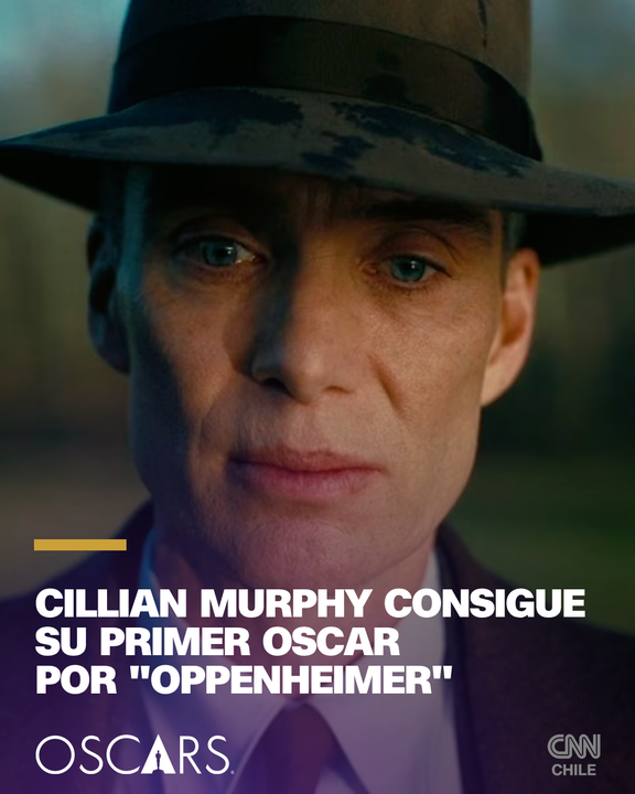 #OscarsxCNNChile | Cillian Murphy logró su primer Oscar por su actuación en “Oppenheimer”. El gran favorito no decepcionó con su memorable actuación como Robert Oppenheimer. Era el predilecto tanto de la crítica como del público. Revisa todos los ganadores:…