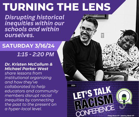 We are less than a week out! I cannot wait to present with my friend @mikeaustinwest 👏🏾🤎 We hope to see you all at the Let’s Talk Racism Conference! When you do this work with friends who are passionate, driven, and push you to keep going, you are unstoppable! #Equity4Wake