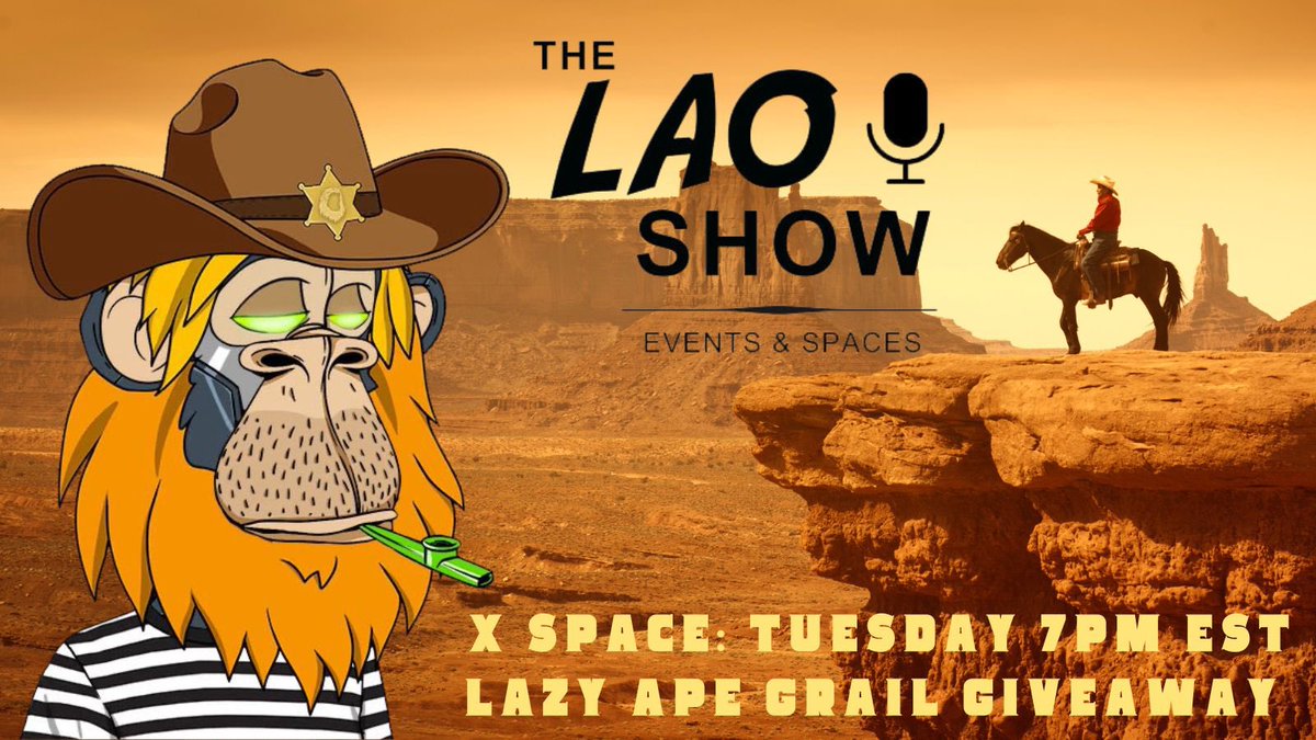 Join us for @TheLAOshow Tuesday evening  7pm est.

♥️Like &amp; Repost  
🔥Tag 3 Friends  
🎙️Be in the space 
👉🏻Set a reminder for the space⬇️

Giving away this grail 👀🤠
