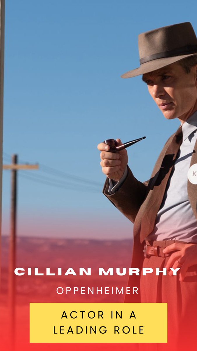 CesarBanderas's tweet photo. Actor in a Leading Role: #CillianMurphy #Oppenheimer #Oscars https://t.co/afA2xLsrW4