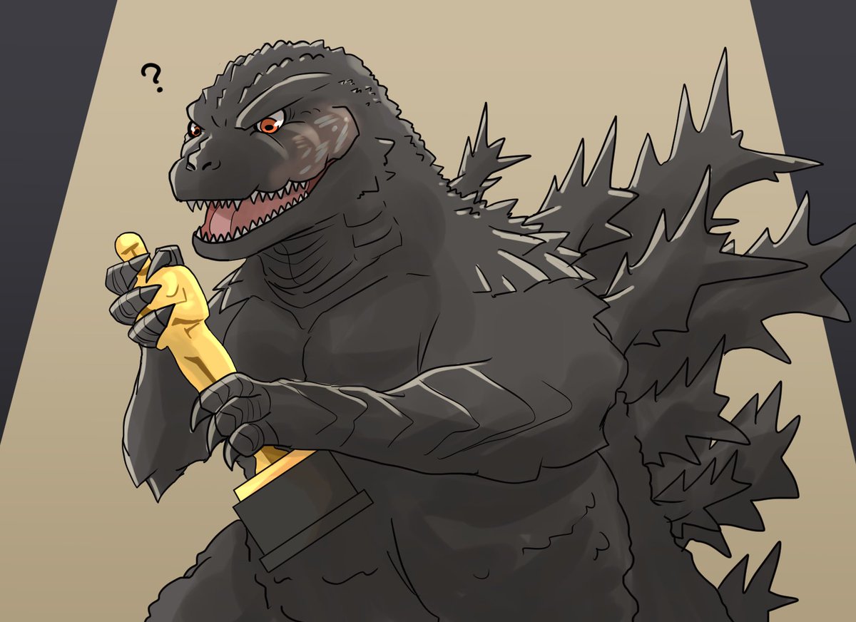 ゴジラ 「ゴジラマイナスワンおめでとー!!#ゴジラマイナスワン#ゴジラ#Oscars202」|威ぶきのイラスト