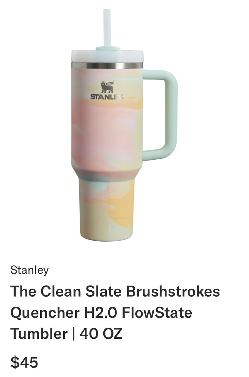 Stanley The x Clean Slate BrushStrokes Quencher H2.0 Flowstate Tumbler | 40oz

shopstyle.it/l/b81S8