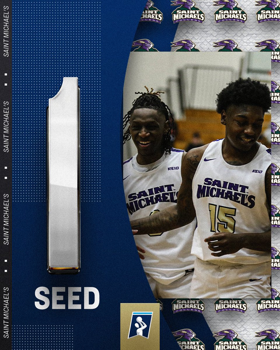 NCAA Division II (@ncaadii) on Twitter photo Representing the East Region as the No. 1⃣ seed, <a href="/SMC_MBB/">Saint Michael's Basketball</a>!
#D2MBB | #MakeItYours Representing the East Region as the No. 1⃣ seed, <a href="/SMC_MBB/">Saint Michael's Basketball</a>!
#D2MBB | #MakeItYours