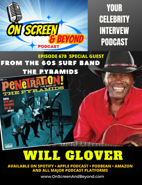OnScreenNBeyond's tweet photo. On Screen &amp; Beyond podcast 678 - 60's surf band The Pyramids Will Glover! He shares his music journey, working on Bikini Beach w/ Frankie &amp; Annette &amp; his plans now!  Listen at this link https://t.co/SXExDQTPpw or on all podcast apps. @willgloversings #surfmusic #60s #60smusic https://t.co/yvTLVxIkNE