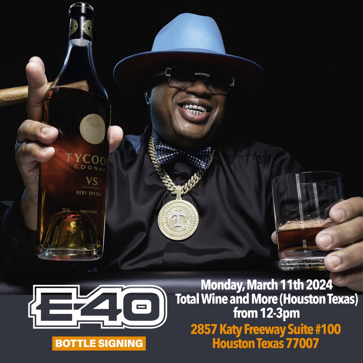 Bottle signing HOUSTON TX @TotalWine Monday, March 11th 2024 from 12-3pm 2857 Katy Freeway Suite #100 Houston Texas 77007