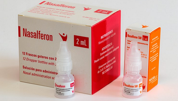 Solución nasal Nasalferon Alfa 2b obtiene registro sanitario condicionado para tratar enfermedades respiratorias agudas, dio a conocer el Centro de Ingeniería Genética y Biotecnología <a href="/CIGBCuba/">CIGBCuba</a>
<a href="/EdMartDiaz/">Eduardo Martínez Díaz</a>  <a href="/SANTANACITMA/">JOSE FIDEL SANTANA NUÑEZ</a>
@Adianez_Taboada @ArmandoRguez
<a href="/citmacuba/">Ministerio de Ciencia, Tecnología y Medio Ambiente</a>