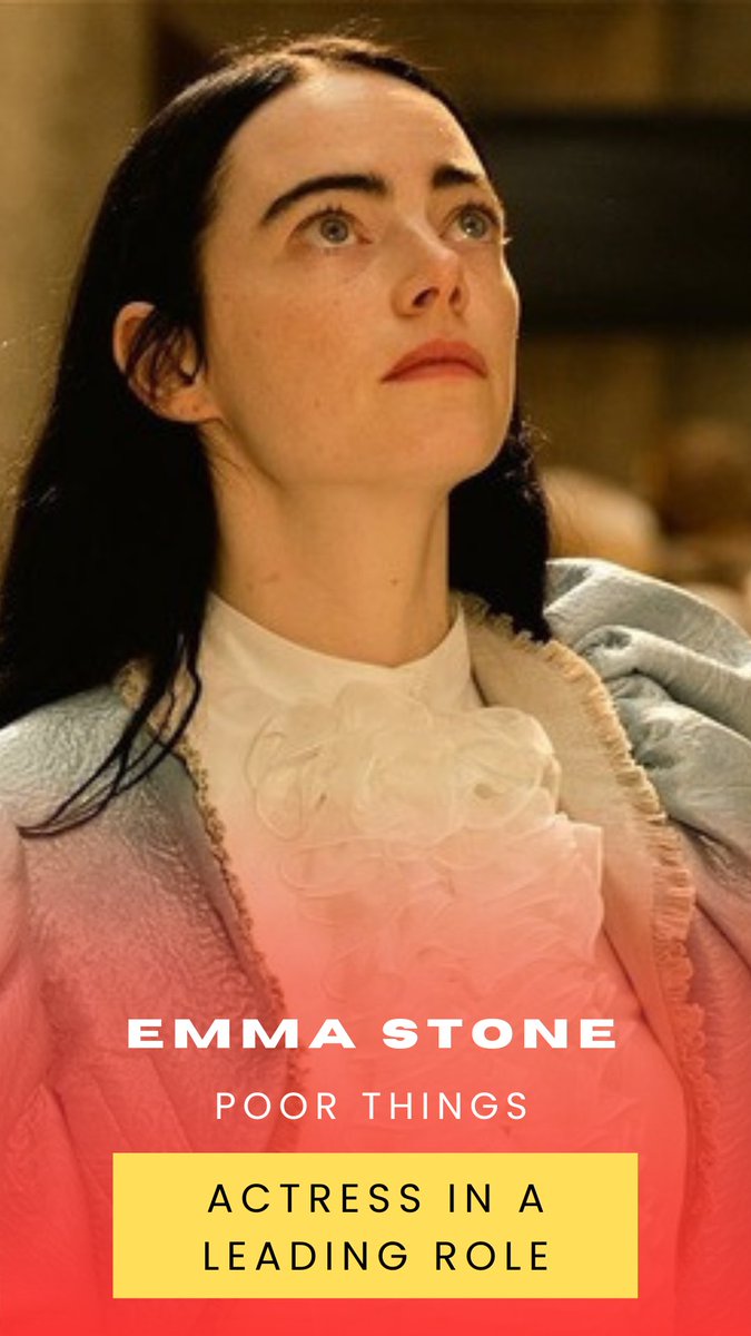 CesarBanderas's tweet photo. Actress in a Leading Role: #EmmaStone #PoorThings #Oscars https://t.co/YymoI0NVF5