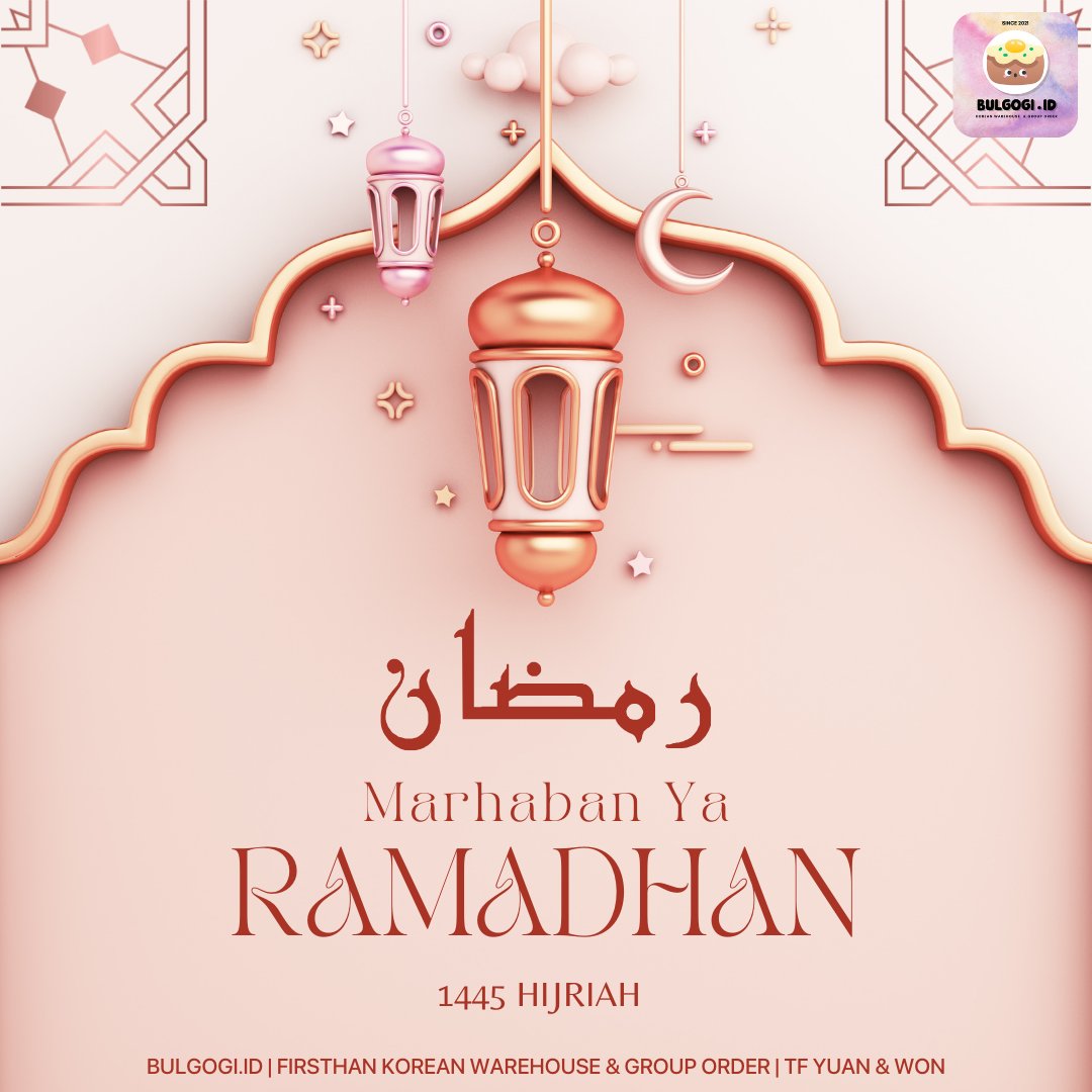 Bulgogi mengucapkan selamat menunaikan ibadah puasa ramadhan, semoga setiap ibadah yang kita lakukan mendapat ridha dari-Nya. 💛✨
