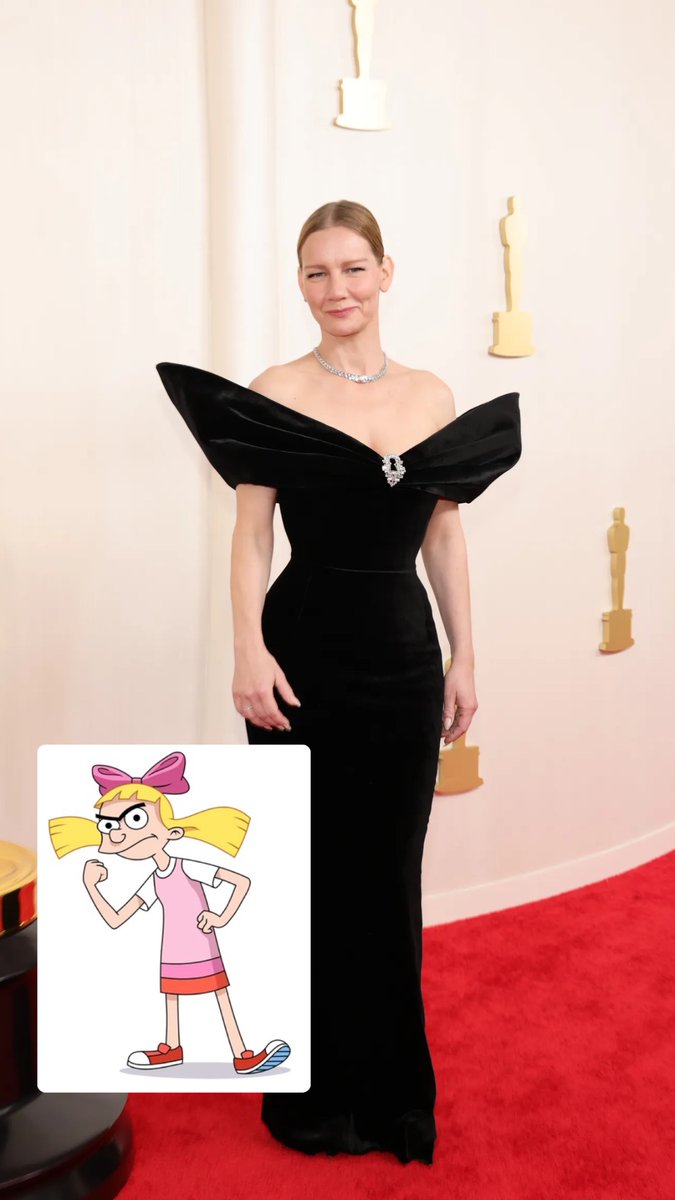 MarcheRobinson's tweet photo. It’s giving Helga’s unibrow #Oscars2024 #Oscars #RedCarpet https://t.co/1Dp67gWXX9