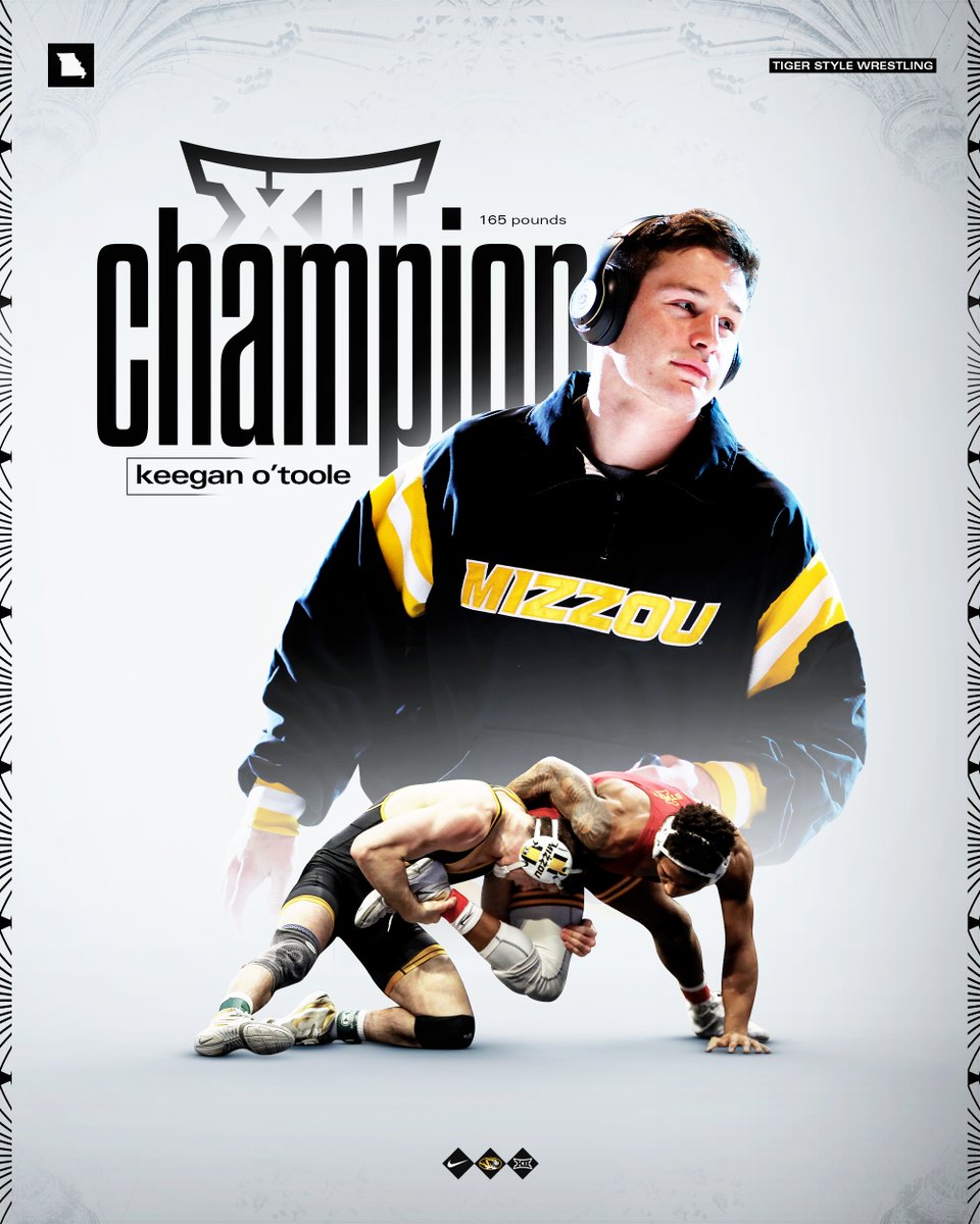 The king reigns at 165 pounds! 👑

<a href="/KeeganOtoole/">Keegan OToole</a> returns to the top of the Big 12 Conference!

#MIZ🐯 #TigerStyle