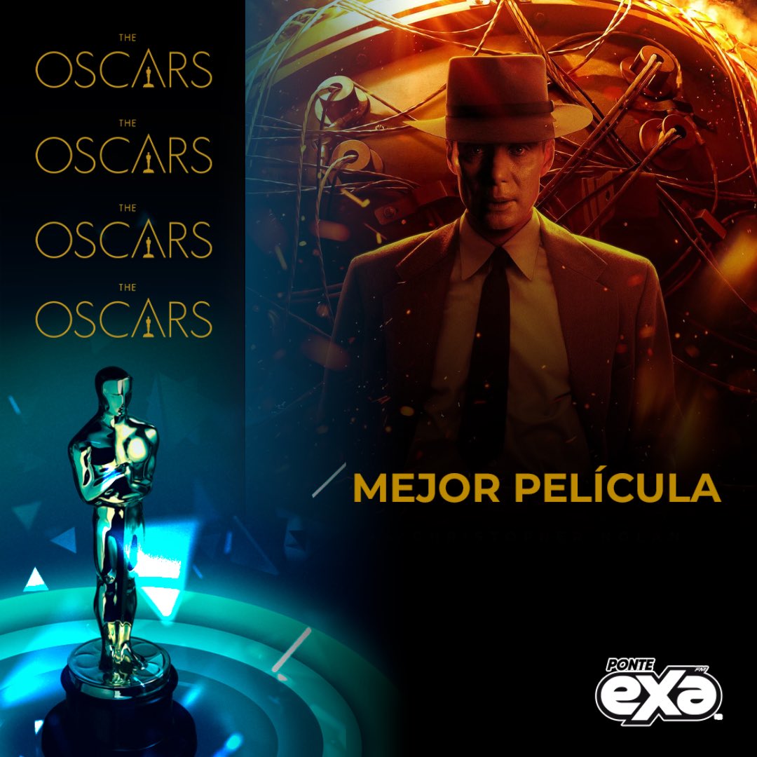 La ganadora indiscutible de la noche en los #Oscar ⭐️👏 a Mejor Película es para “Oppenheimer” 💣🎬🍿 #OscarsEnExa