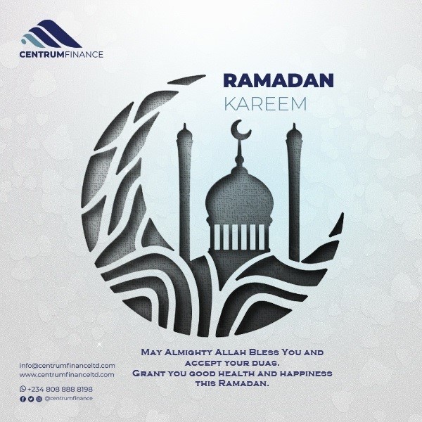 Ramadan Kareem! May this holy month bring you peace, joy and happiness.

From all of us at Centrum Finance.

#Ramadan2024  #ramadankareem #ramadanmubarak #blessedramadan
