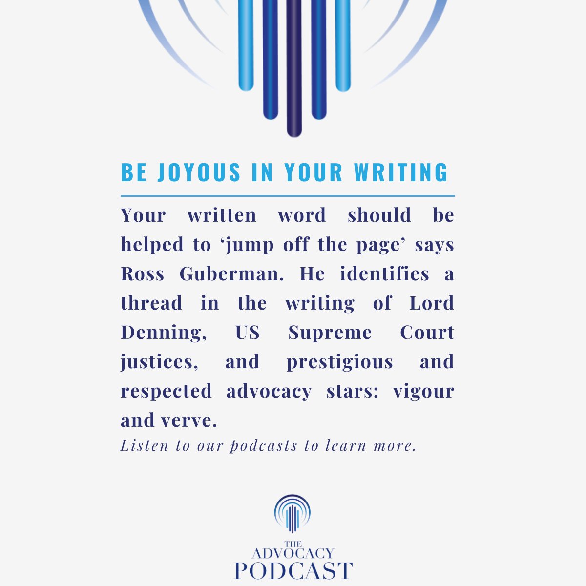 AdvocacyPodcast's tweet photo. You are never too experienced to learn a new advocacy technique! 

Subscribe to our newsletter at https://t.co/UyycfCY7hs to receive exclusive resources and tips, as well as notifications every time we release a new episode #JourneysToExcellence https://t.co/CsiClg4BRp