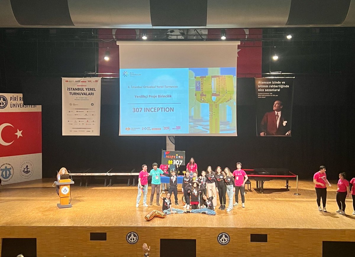 BK_Luleburgaz's tweet photo. Ortaokul robotik takımımız İnception Bilim Kahramanları Derneği’nin düzenlediği 20. sezon First Lego League yerel turnuvasında ‘Yenilikçi Proje Birincilik
Ödülü’nü alarak Ulusal turnuvaya çıkmaya hak kazanmıştır. Takımımızı tebrik eder, ulusal turnuvada başarılar dileriz 🏆 https://t.co/YcbnT0cxKB