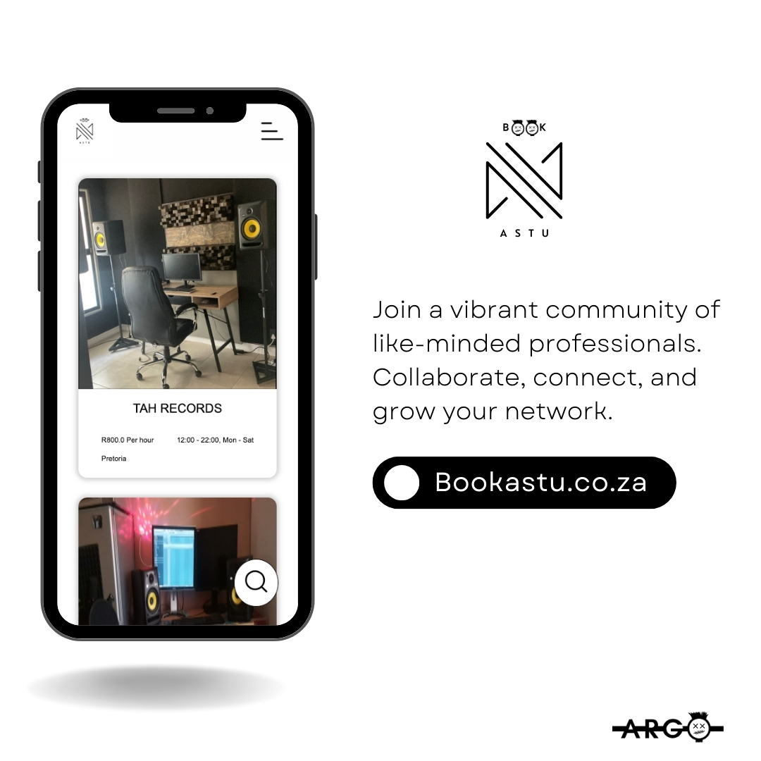 With a user-friendly booking process and a commitment to quality, #BookastuSA is your go-to destination for all your recording needs. Visit us today and take your music journey to the next level!

#BookastuSA
#ARGOBidnizz
#RecordingStudios