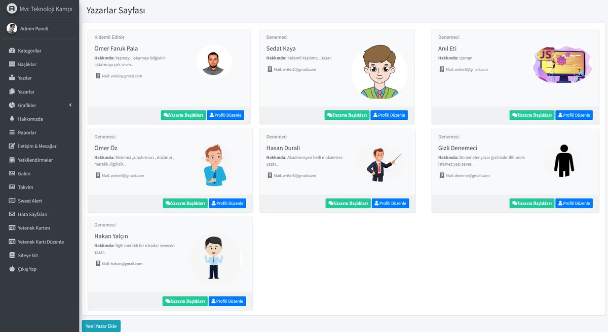 işte benim öğrencilerim :)

Sevgili Ömer Faruk PALA Youtube'da yer alan 100 dersten oluşan Mvc Proje Kampı eğitimimizi başarıyla tamamlayıp projesine ait birkaç ekran alıntısını bizimle paylaştı. Ömer şiir gibi Githu reposu hazırlamış. Proje tabanlı çalışmalar için iyi bir Github