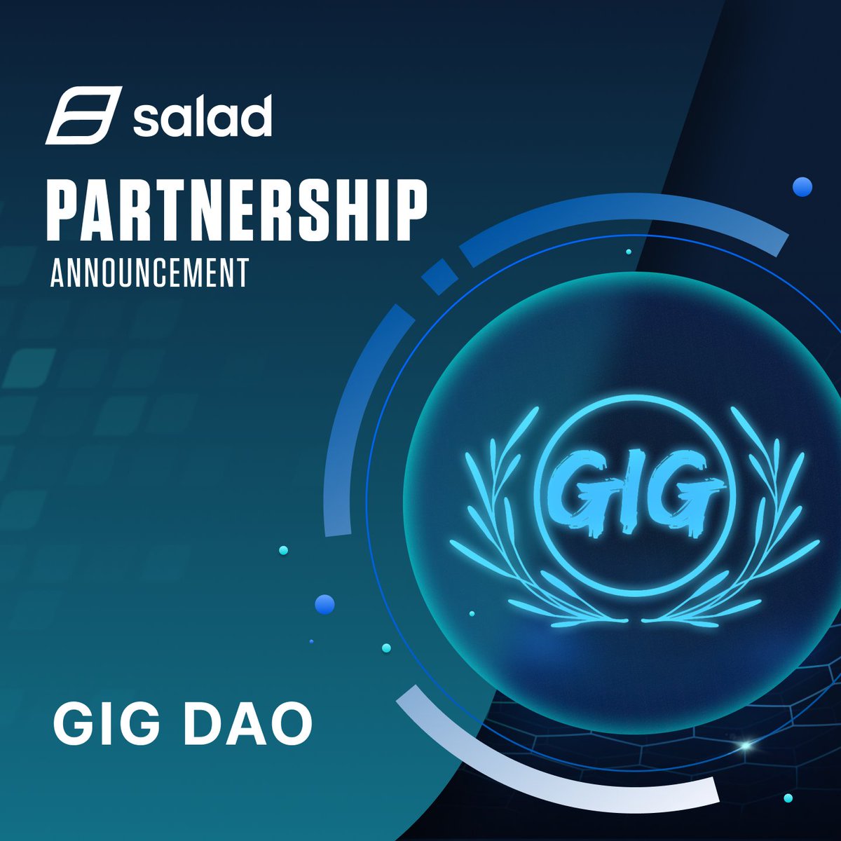 SaladVentures's tweet photo. @SaladVentures partners @GIG_DAO! 🚀

GIG DAO empowers the Work-2-Earn concept in Web3, aligning with our commitment to community-driven growth and innovation.

Together, we're set to amplify blockchain initiatives and foster greater engagement — exciting times ahead! https://t.co/r4LorOiA6E