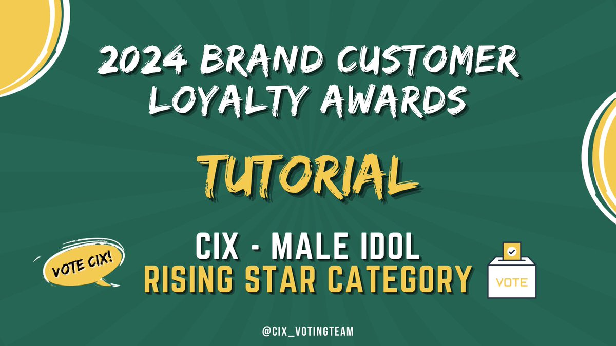[ VOTING GUIDELINES ]

🗳️ 2024 Brand Customer Loyalty Awards 🗳️

FIX! #CIX is nominated for Male Idol Rising Star category ❤️‍🔥

Please check the tutorial below!
Fighting, FIX! 💪

🔗 bcli.kcforum.co.kr/2024/#
🗓 03.11 - 03.24 11:59PM KST

#CIX #씨아이엑스 #CIX_VOTES #CIX_BrandAwards