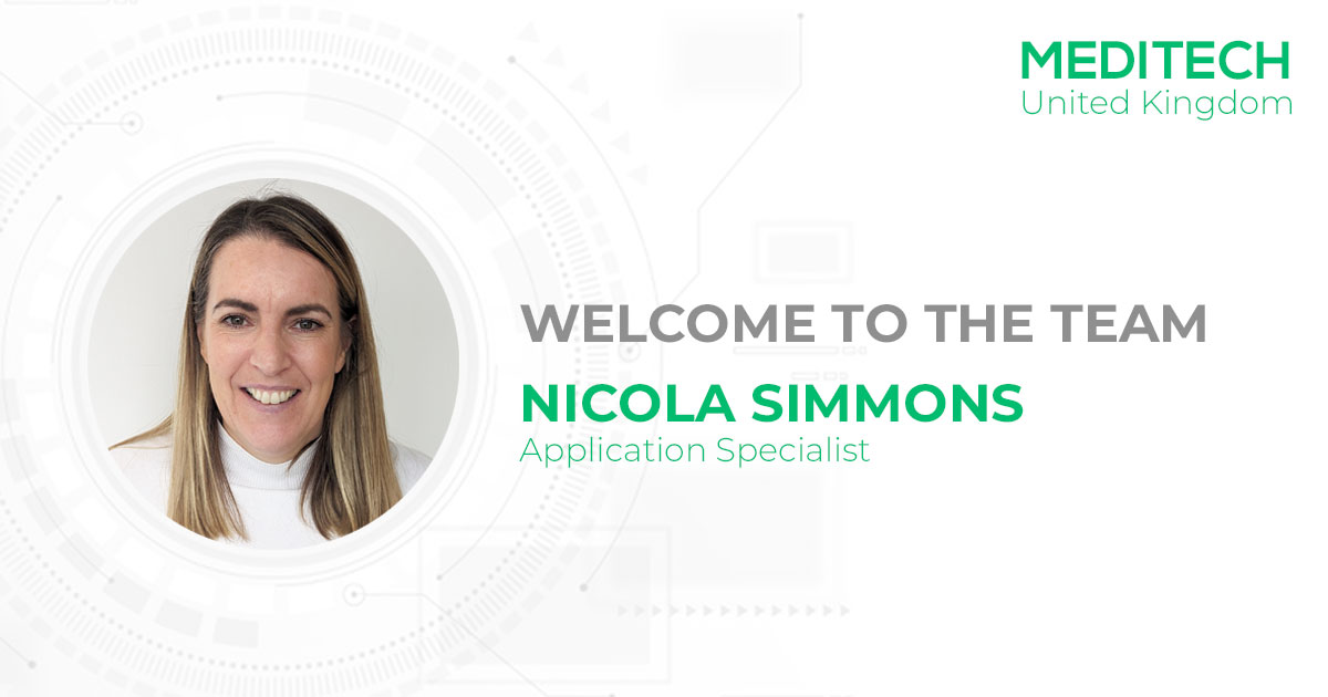 MEDITECH would like to welcome Nicola Simmons. Nicola is an experienced Lead Digital Nurse. In her previous role, she led the implementation of EPR software. She joins us as an Application Specialist. We wish her all the best in his new role. #welcometotheteam #MEDITECHcareers