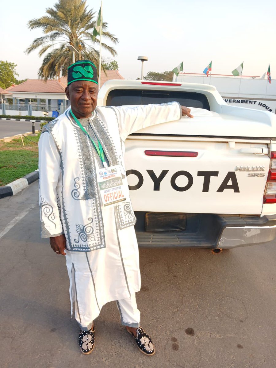 Gideech's tweet photo. The Hon. commissioner Homeland Security Niger State, Hon. Bello Muhammad Abdullahi is set at the Bola Ahmed Tinubu International Airport Minna to receive the President and Commander in Chief of the Armed Forces Federal Republic of Nigeria, President Bola Ahmed Tinubu https://t.co/u45co0G9K0