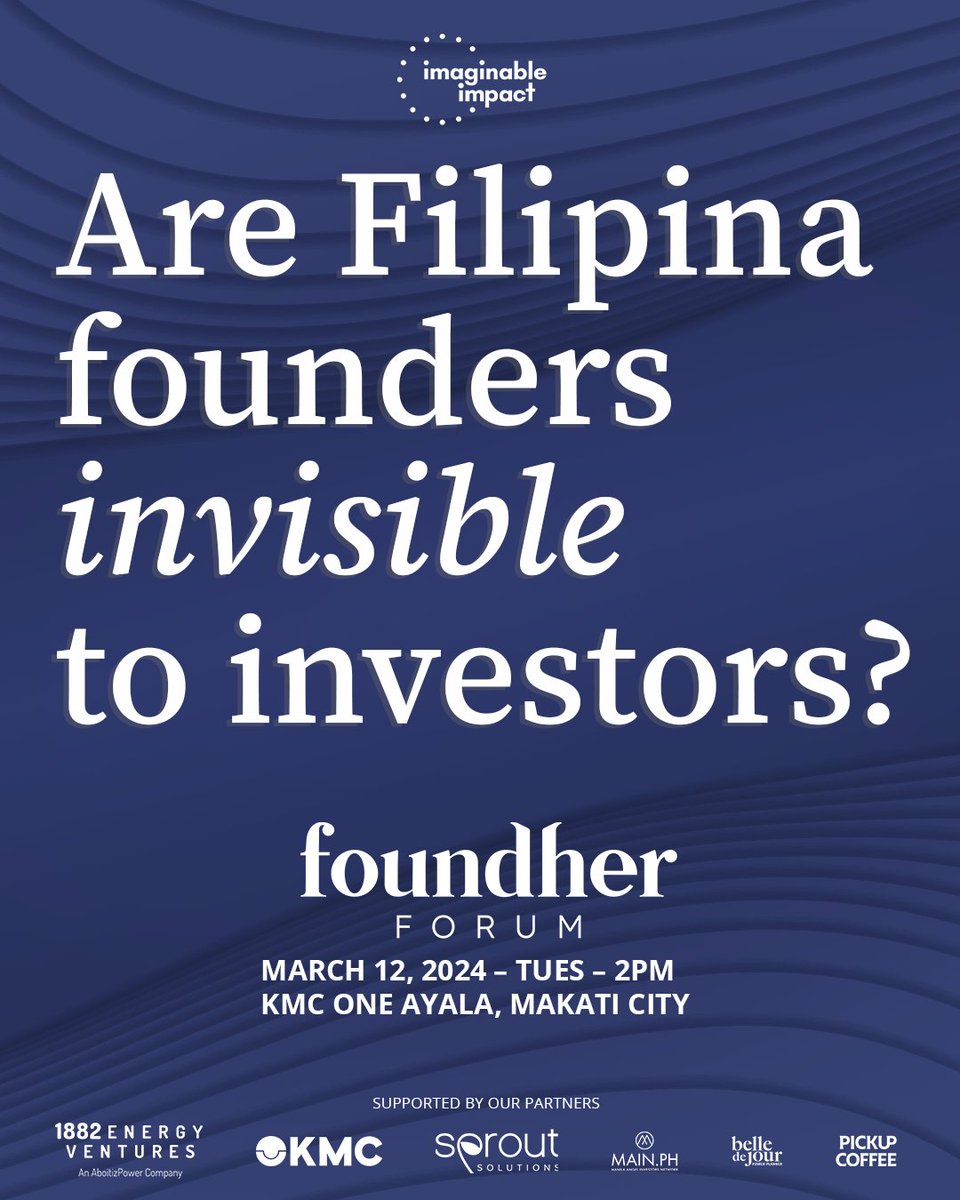📆Don't miss out on tomorrow's event! Secure your spot now by registering: imaginableimpact.com 
#foundher #investinher #fundher #womenintech #femaleinvestors #genderlensinvesting #angelinvesting