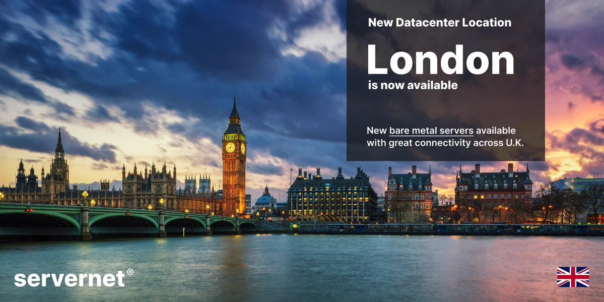 Next generation dedicated servers available in London with great connectivity and reliability. 