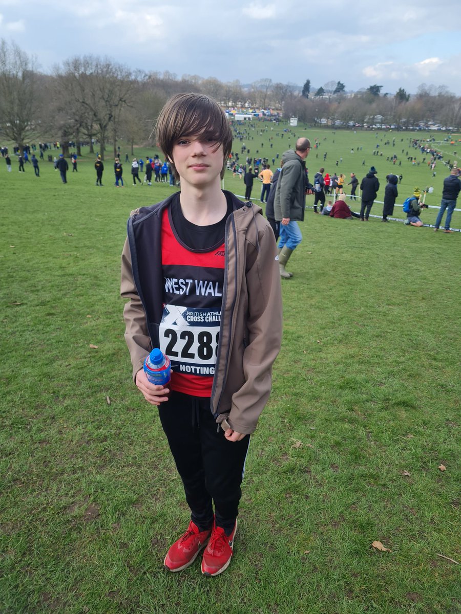 nelradrobs1's tweet photo. Last XC for the season, Lyra and Deklan represented West Wales at the Inter Counties Cross Country in Nottingham. The weather was lovely and dry and hardly any mud. The course was tough and very fast, but they both ran fantastically. https://t.co/YEsF7IEDMq